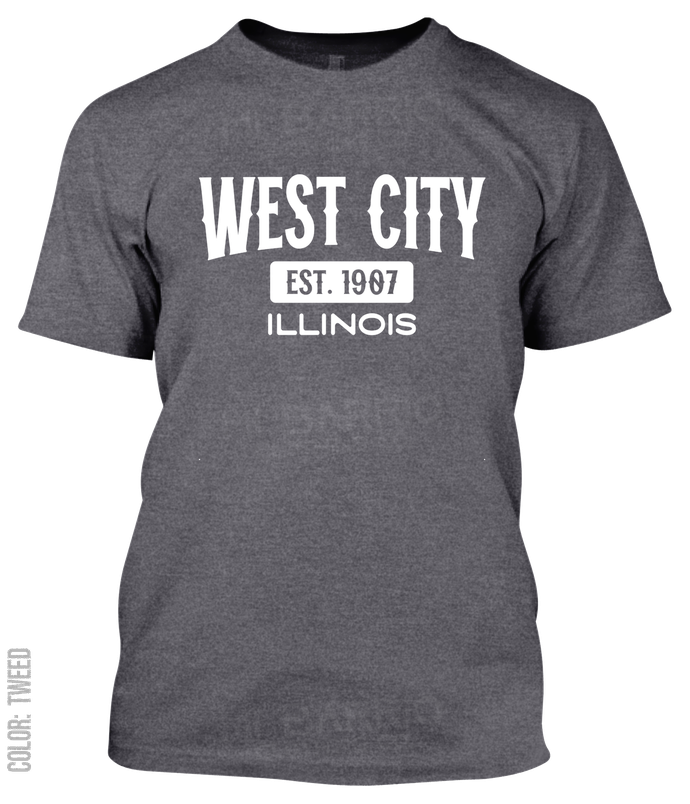 West City, Illinois Athletic T-Shirt