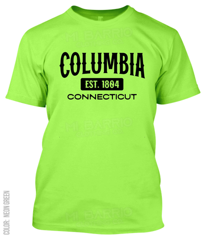 Columbia, Connecticut Athletic T-Shirt
