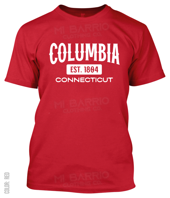 Columbia, Connecticut Athletic T-Shirt