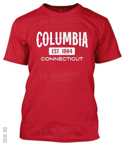 Columbia, Connecticut Athletic T-Shirt