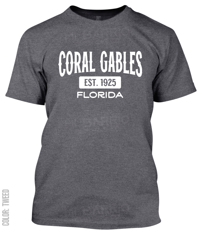 Coral Gables, Florida Athletic T-Shirt