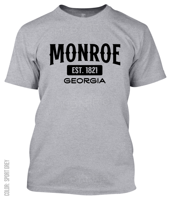 Monroe, Georgia Athletic T-Shirt