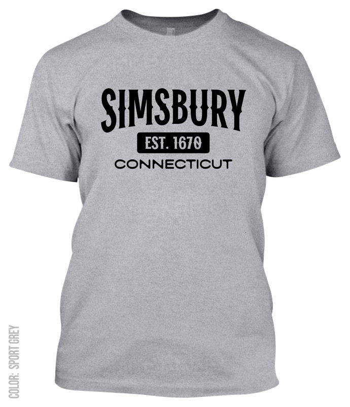 Simsbury, Connecticut Athletic T-Shirt