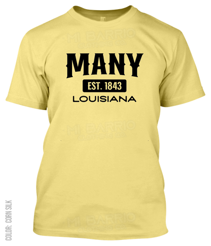 Many, Louisiana Athletic T-Shirt