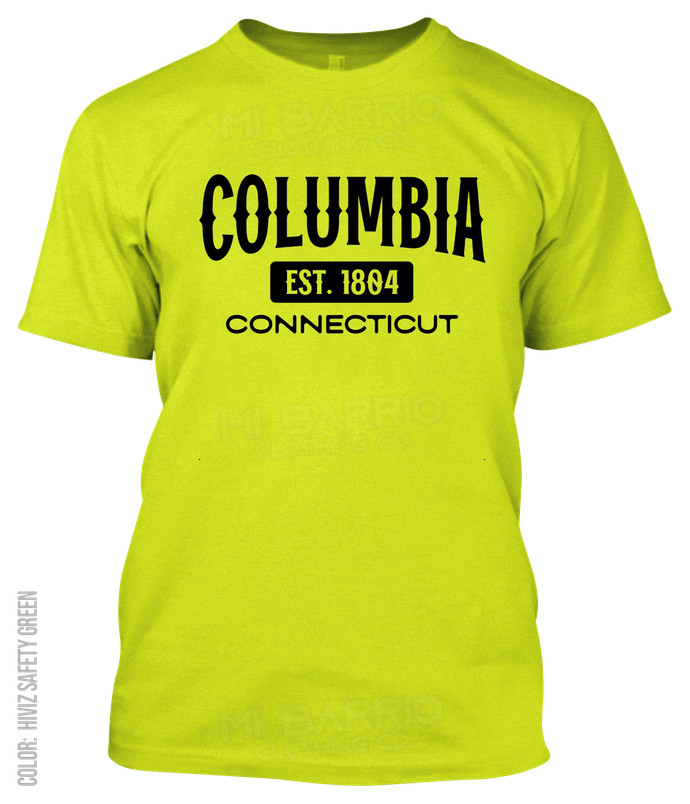 Columbia, Connecticut Athletic T-Shirt