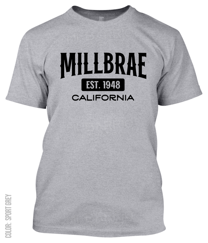 Millbrae, California Athletic T-Shirt