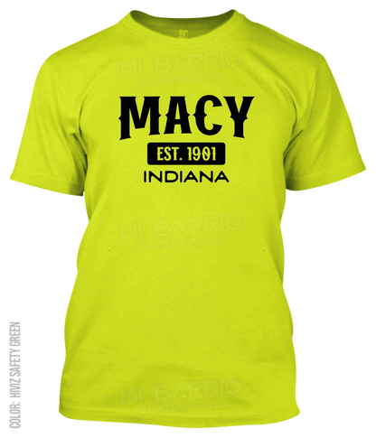 Macy, Indiana Athletic T-Shirt