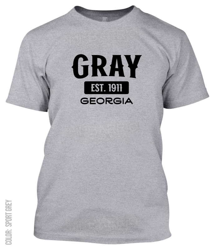 Gray, Georgia Athletic T-Shirt