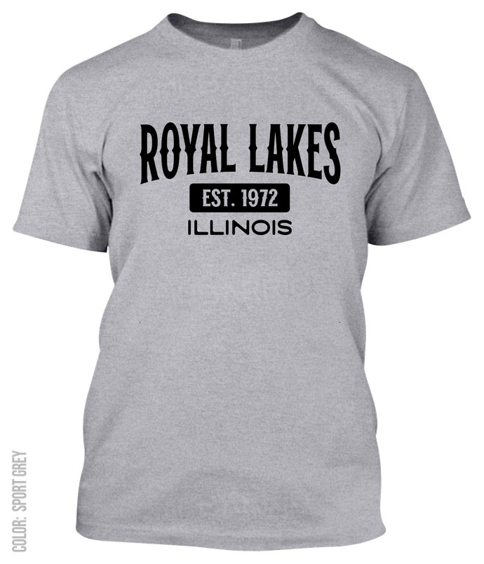 Royal Lakes, Illinois Athletic T-Shirt