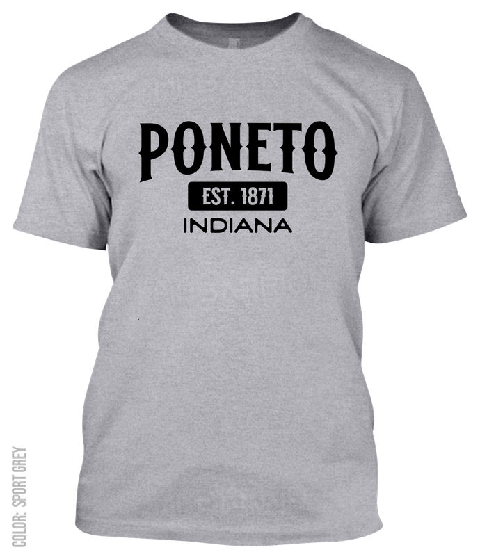 Poneto, Indiana Athletic T-Shirt