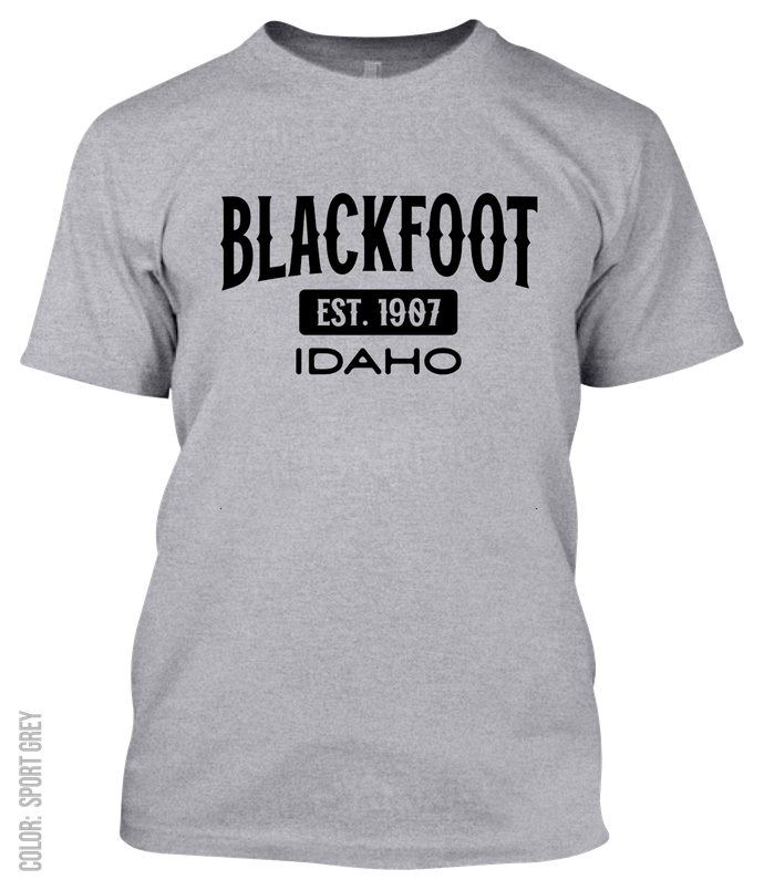 Blackfoot, Idaho Athletic T-Shirt