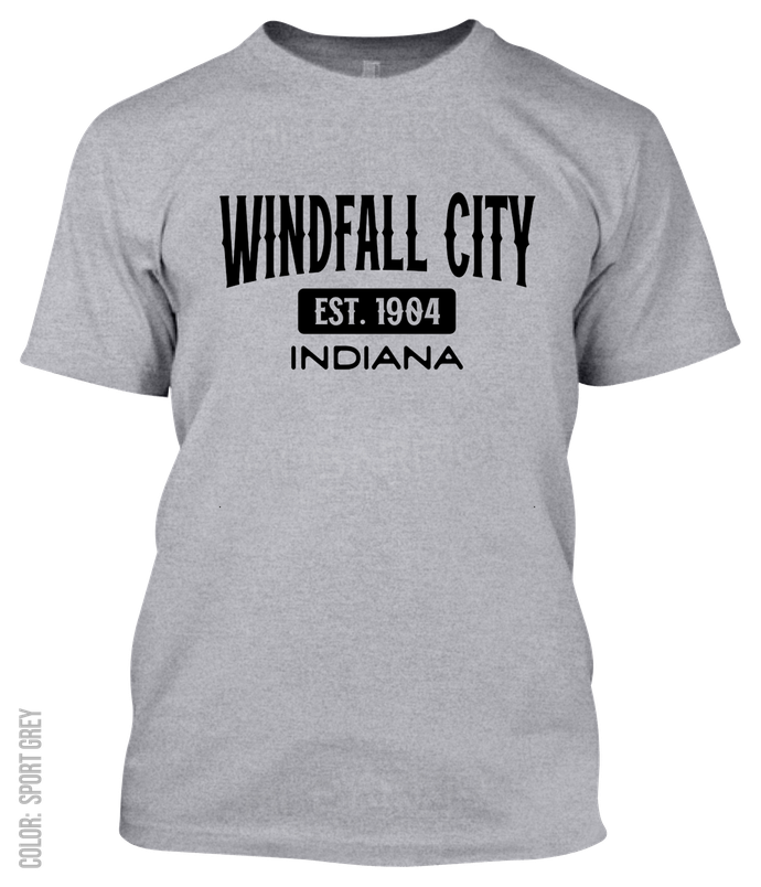 Windfall City, Indiana Athletic T-Shirt