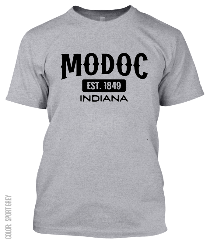 Modoc, Indiana Athletic T-Shirt
