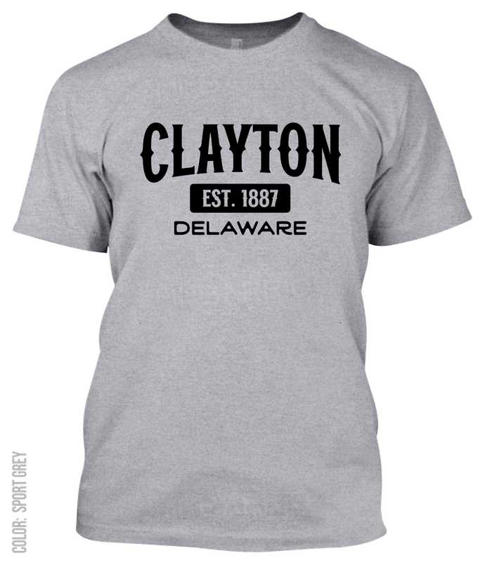 Clayton, Delaware Athletic T-Shirt