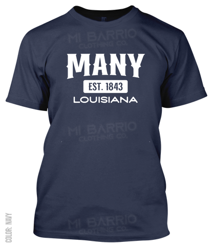 Many, Louisiana Athletic T-Shirt