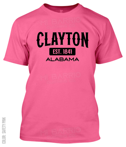 Clayton, Alabama Athletic T-Shirt
