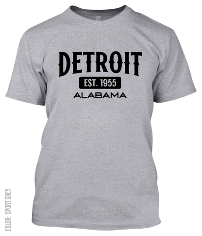 Detroit, Alabama Athletic T-Shirt
