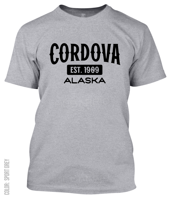 Cordova, Alaska Athletic T-Shirt