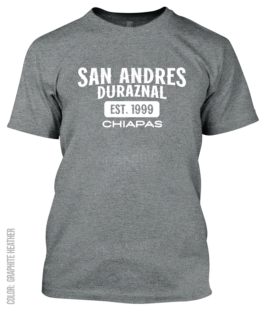 San Andres Duraznal, Chiapas Athletic T-Shirt