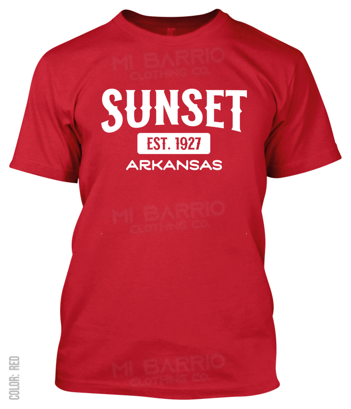 Sunset, Arkansas Athletic T-Shirt