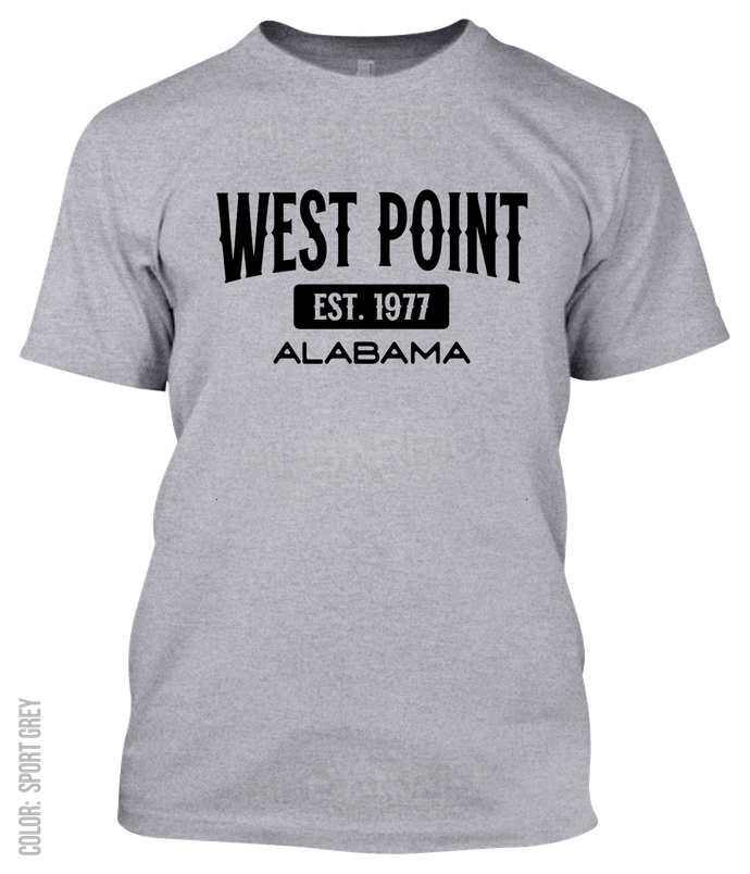 West Point, Alabama Athletic T-Shirt