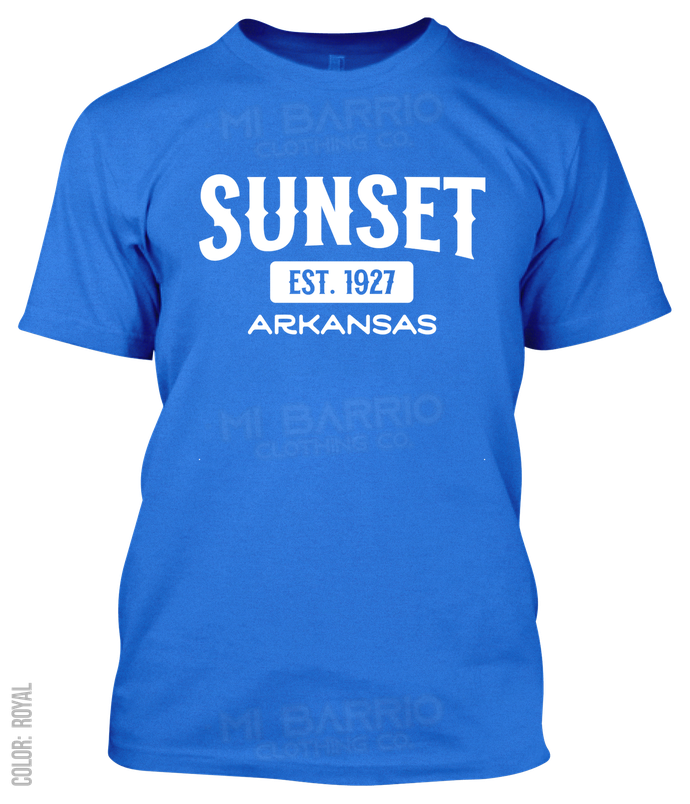 Sunset, Arkansas Athletic T-Shirt