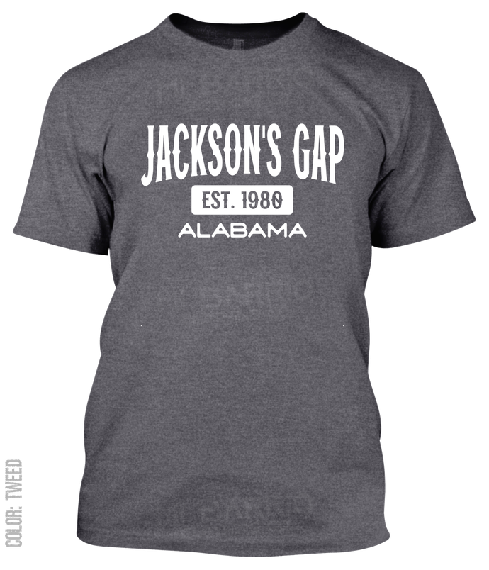 Jackson's Gap, Alabama Athletic T-Shirt
