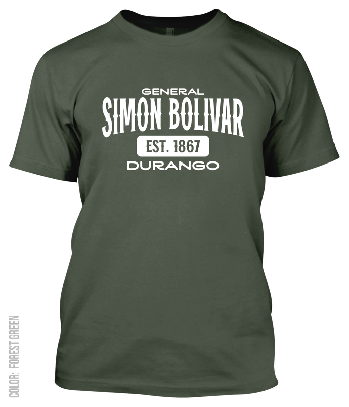 General Simon Bolivar, Durango Athletic T-Shirt
