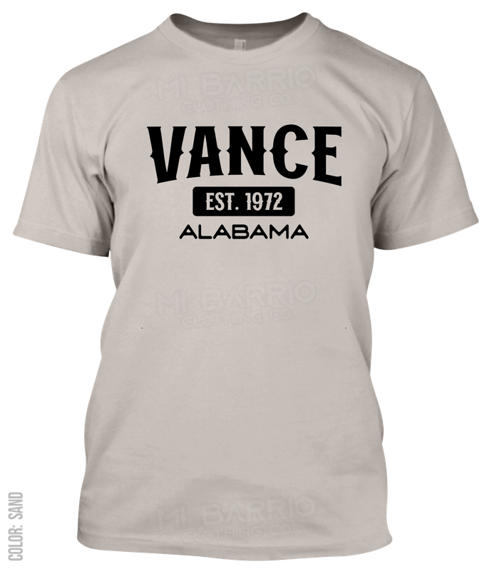 Vance, Alabama Athletic T-Shirt