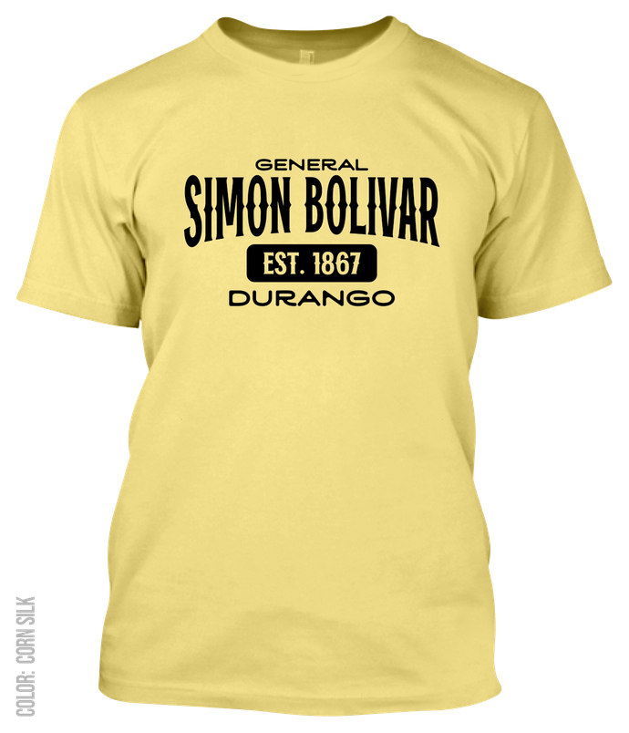 General Simon Bolivar, Durango Athletic T-Shirt