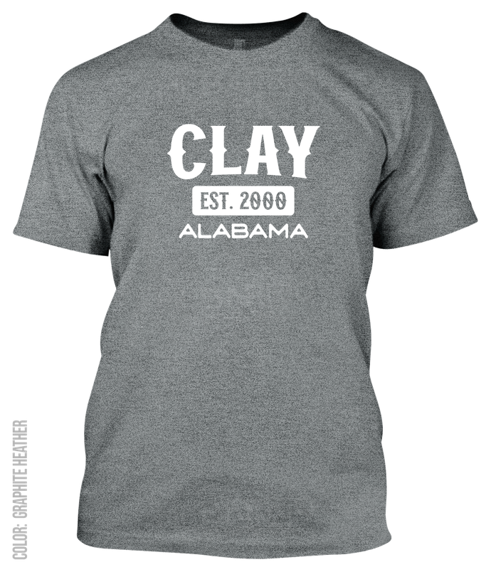 Clay, Alabama Athletic T-Shirt
