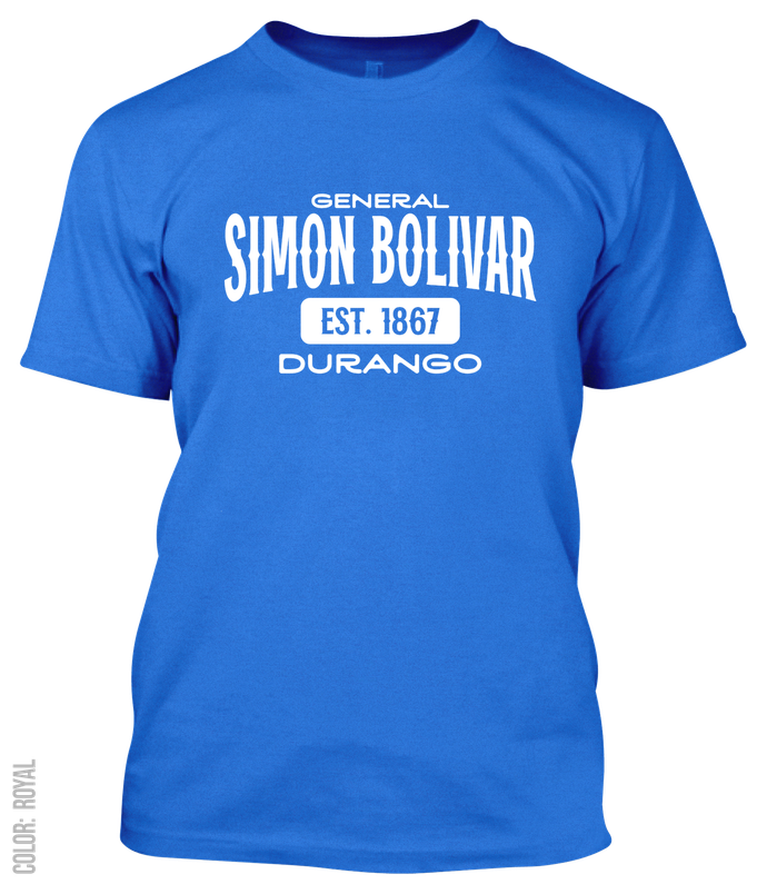 General Simon Bolivar, Durango Athletic T-Shirt